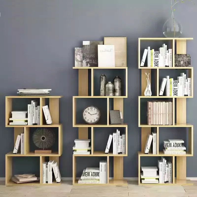 Книжная полка книжный шкаф свободное сочетание многофункциональная креативная деревянная современная мебель для гостиной домашняя