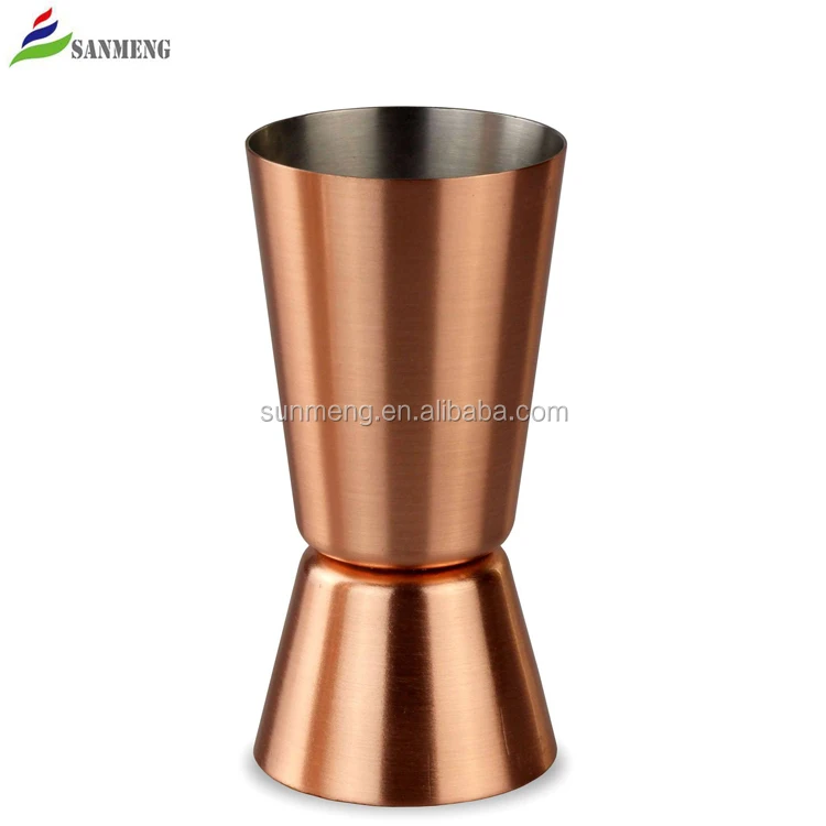 2cl/4cl stainless steel jigger with copper plated