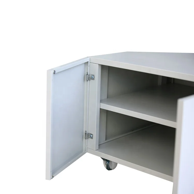 Metal movable rectangle printer storage cabinet for home office bank