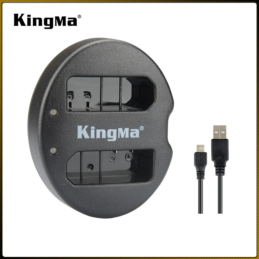 Kingma Лидер продаж BM015-ENEL14 EN-EL14 Micro USB двухканальный зарядное устройство для Nikon D3400 D3100 D3200 D5100 D5200