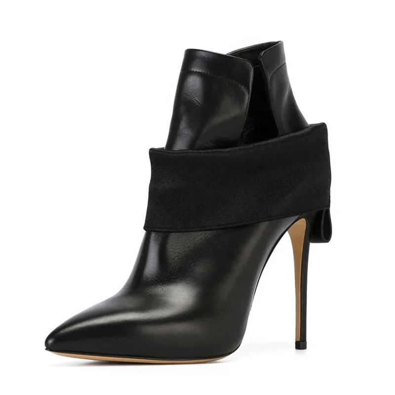 Женские эластичные ботильоны на шпильке