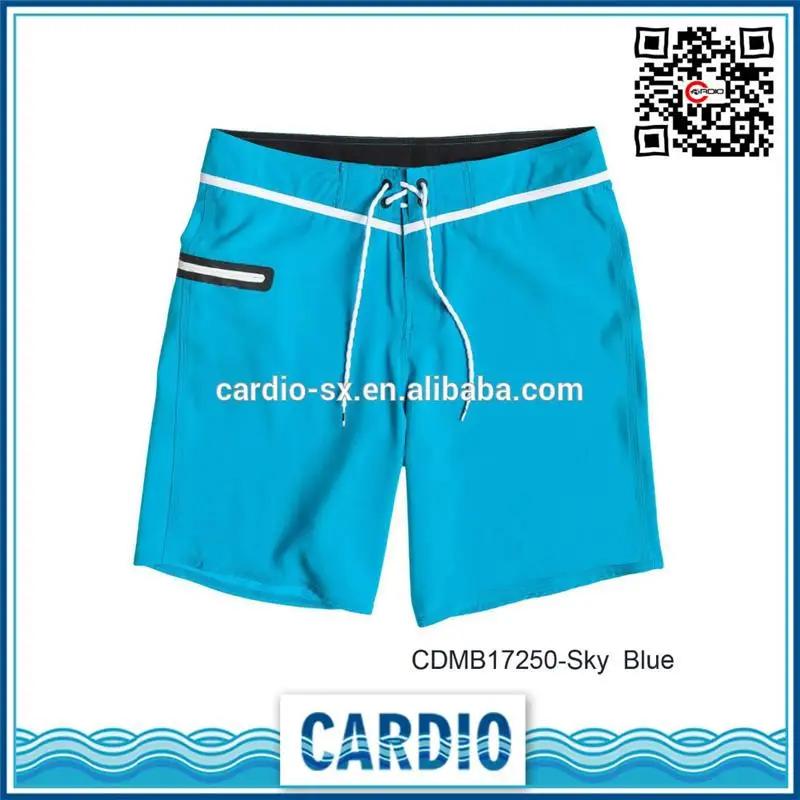 Sky blue surf short mens swimwear trunks updated stripe printed boardshorts