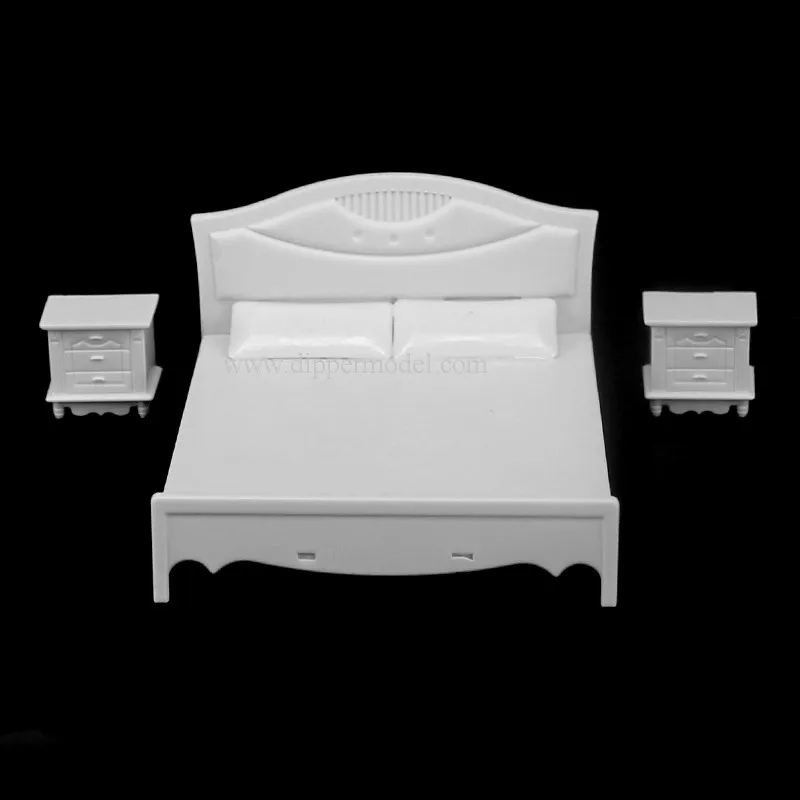 1:20 1:25 1:30 scale plastic model combined double bed furniture for architectural scale model