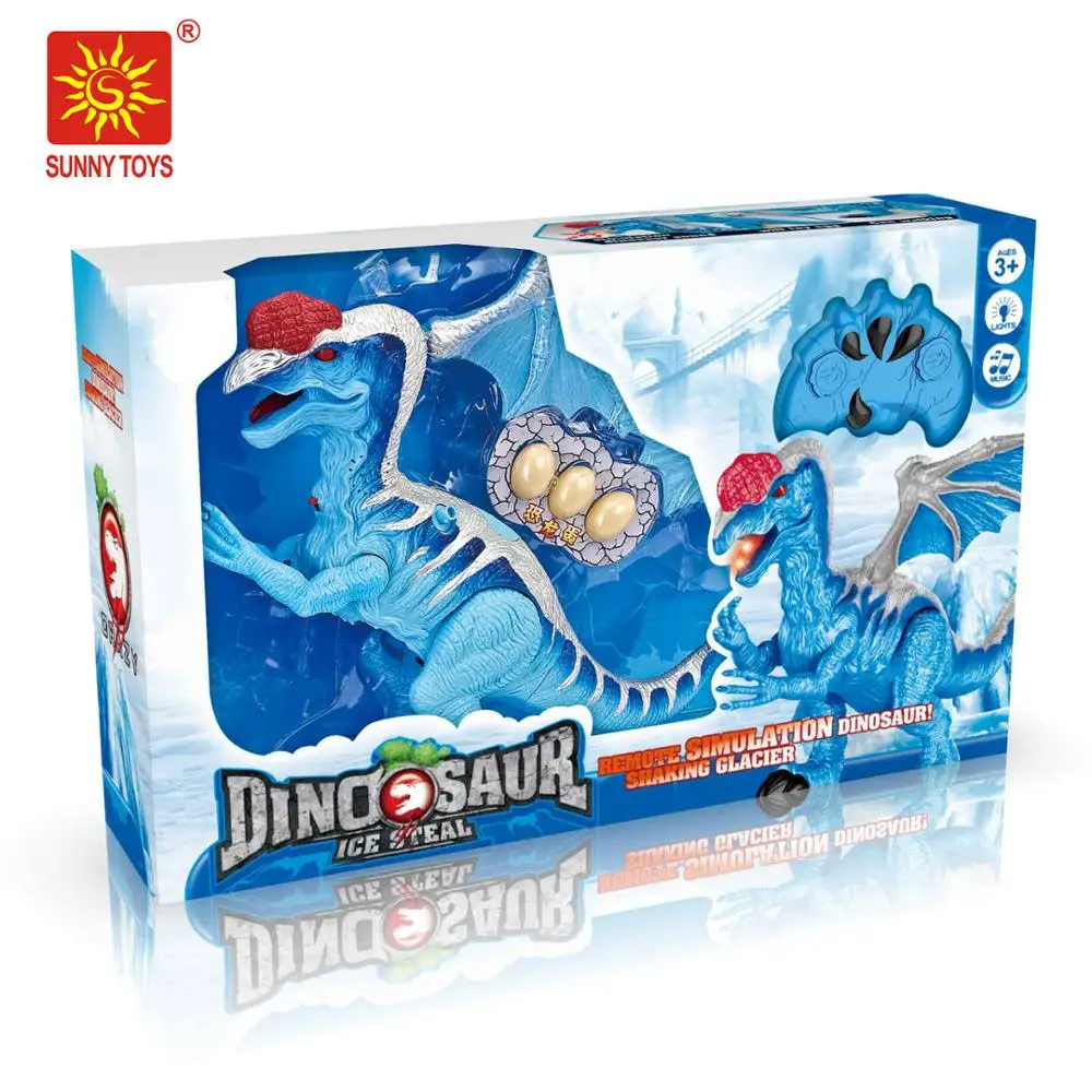 Pink B/O rc dinosaur toy with egg animal toy with light and music