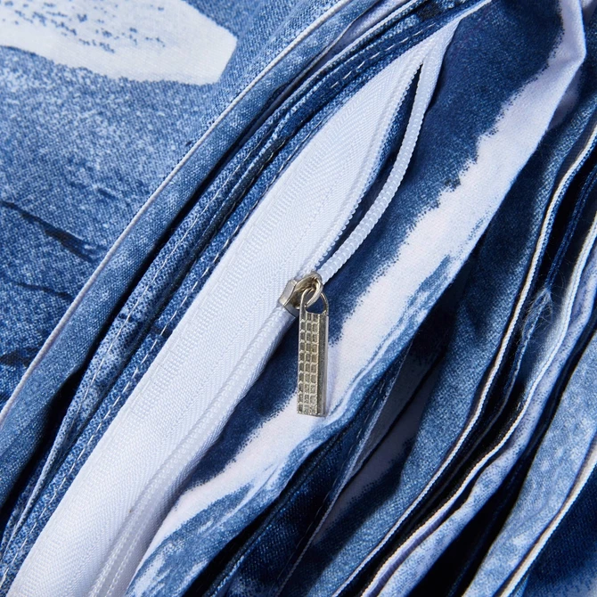 
European Style 3D Running White Horse 100% Polyester Bedclothes With Pillowcase Quilt Cover , Bed Sheet Set , Bedding Set 