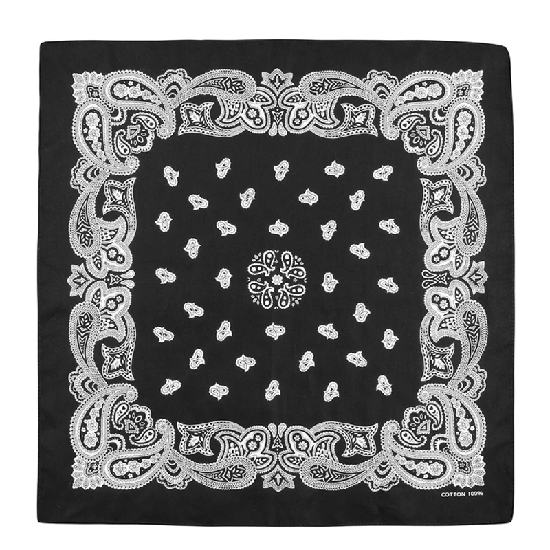 
Wholesale Cheap promotion gift multi 100% cotton fabric square in stock paisley bandana 