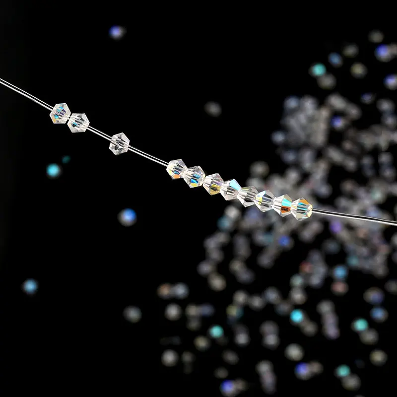 Высококачественные стеклянные бусины прозрачные AB/Crystal Bicone для одежды аксессуары ожерелья