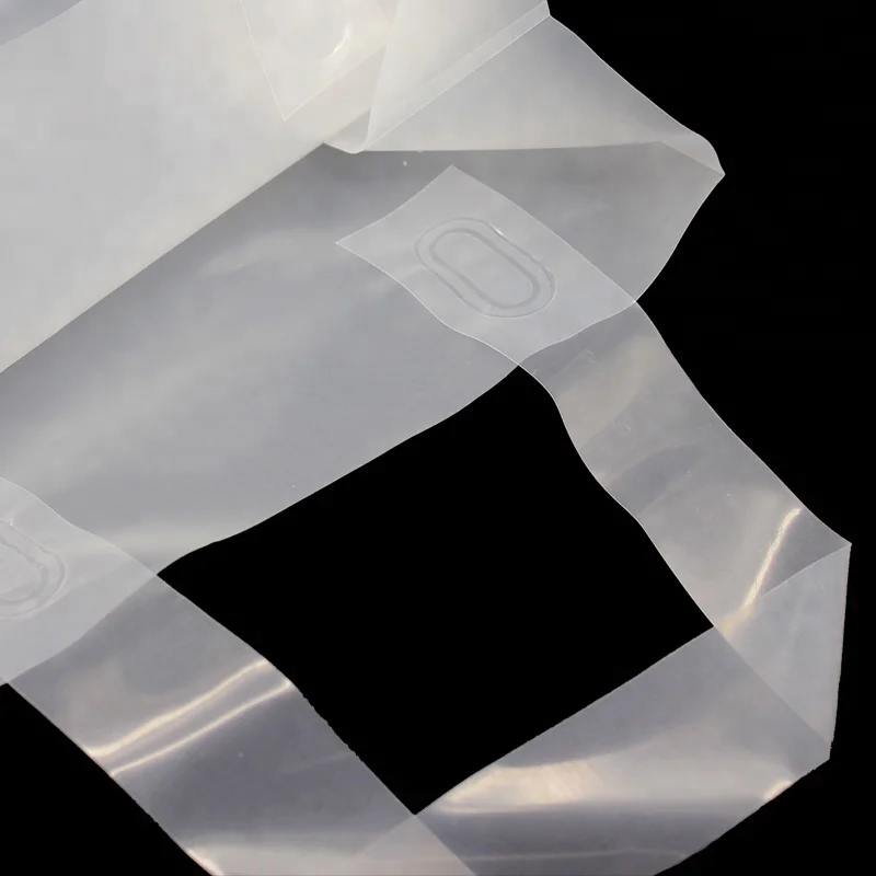 Bag for Clothes Factory Custom Garment Packing Bag/reusable Produce Bags/soft Loop Handle Packing Plastic Square Bottom Bag HDPE