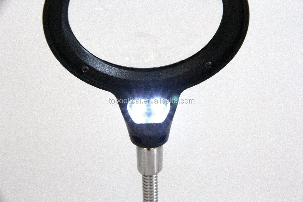 Desktop Third Hand Helping Magnifier With LED Light Working Magnifying Glass