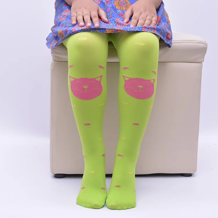 
Children clothes Kids Girls Leggings Cute Pantyhose Lovely Cartoon hello cat bunny kitty Tattoo Velvet Stocking Child leg warmer 