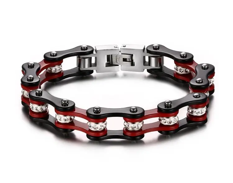 Fashion Trending Chain Link Bracelet Stainless steel Motorcycle Bike Bicycle Chain Bracelet