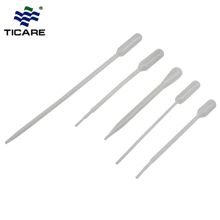 Медицинские 3 мл 5 мл 100ul одноразовые стерильные пластиковые пастерные пипетки