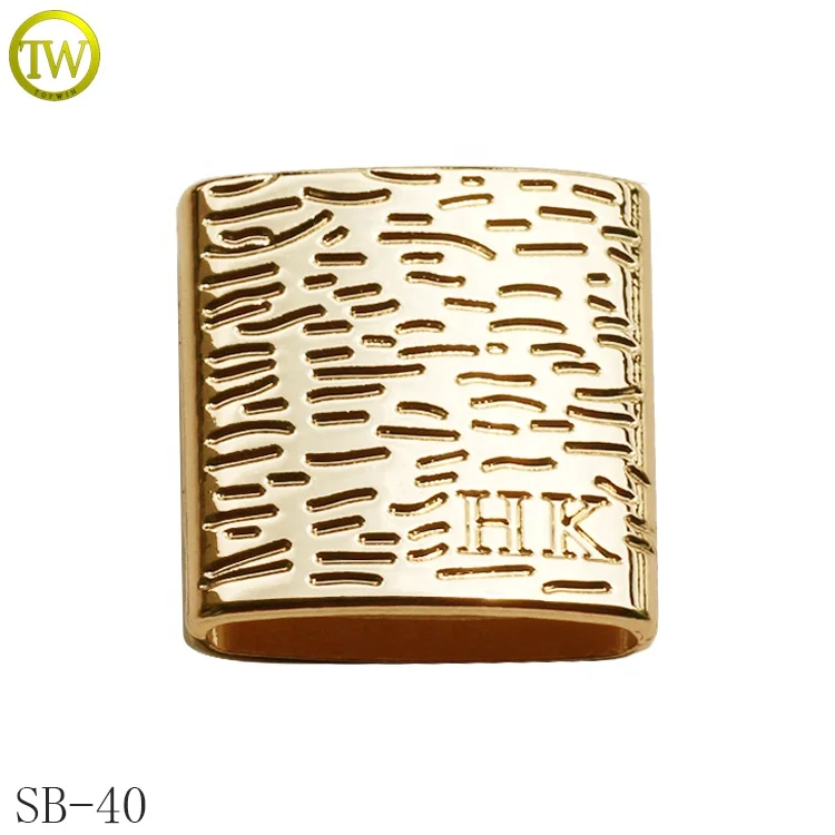 Gold plated blank shoes lace buckle maker wholesale shoes hardware accessories with custom logo