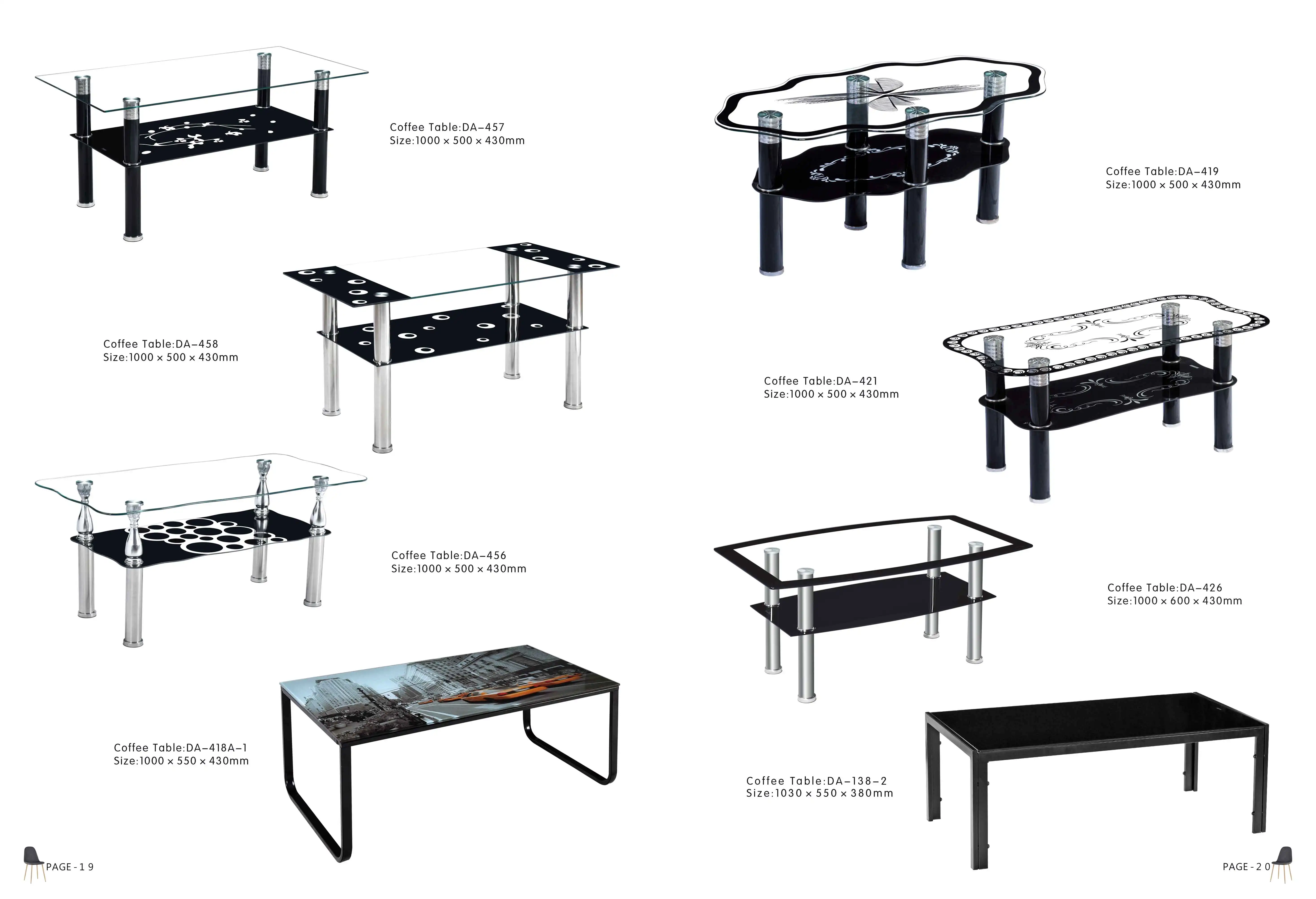 Cheap Tempered Glass Dining Table/ Dining Room Furtniure/Classic Modern Dining Table Set