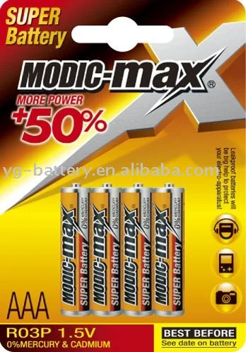 Zinc manganese  Battery AAA R03