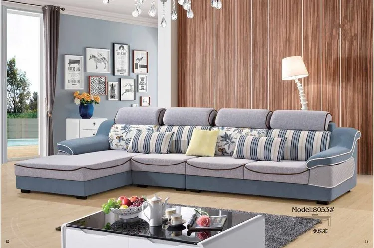 fabric modern sofa set interior furniture mobilier