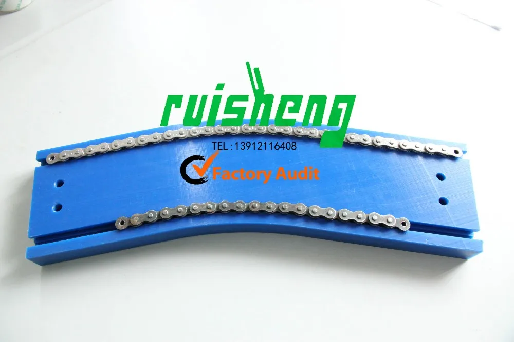 UPE guide rail for chain and convey system