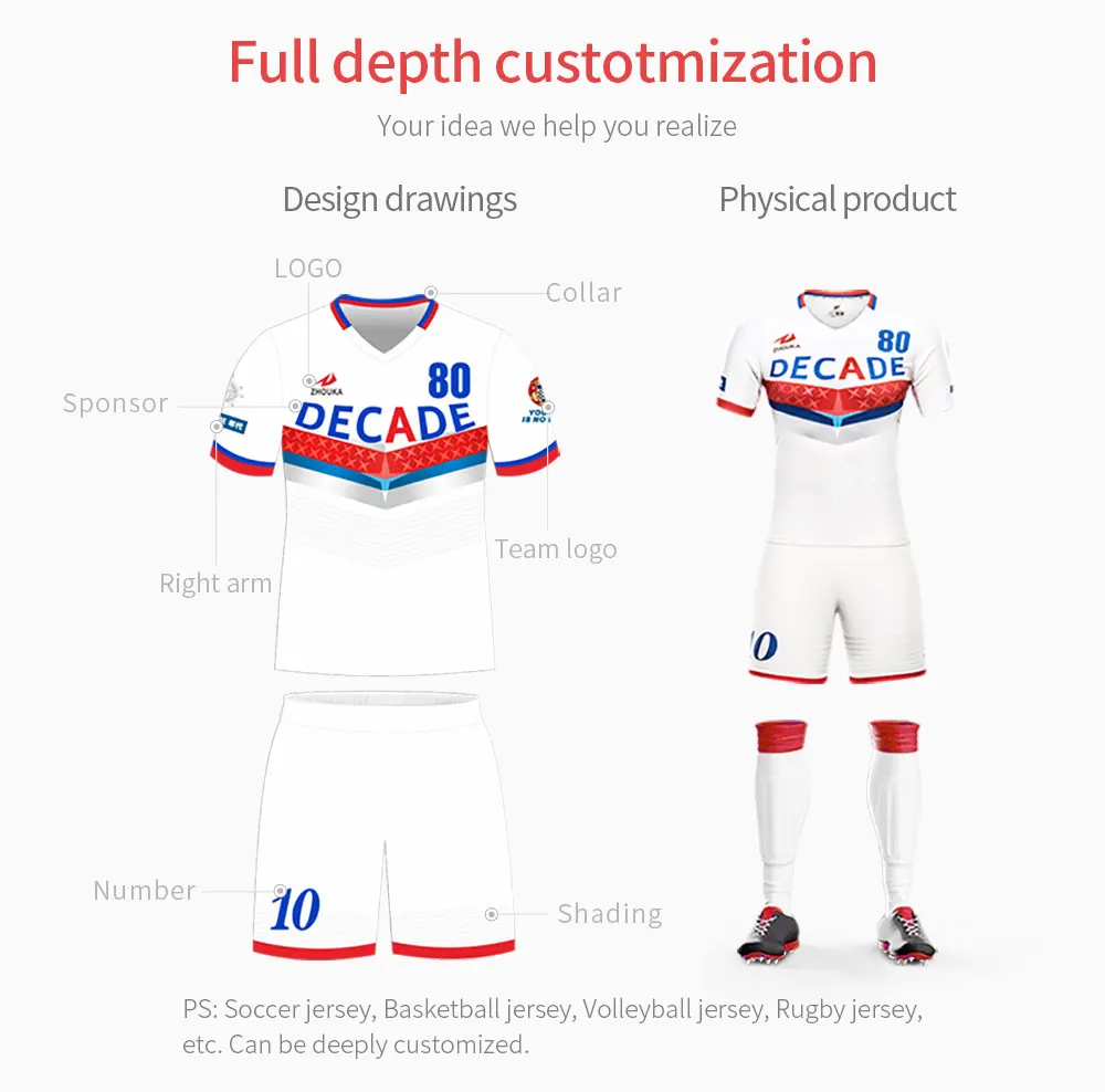 Custom your design cheap youth wholesale 100% sublimation sportswear men running football shirt striped soccer jerseys