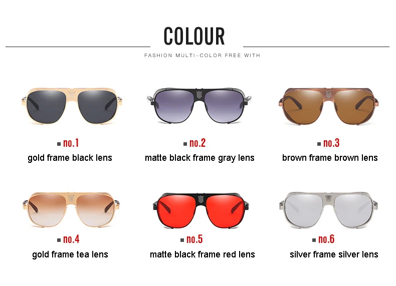 2022 Fashion Cool Shield Punk Style Side Mesh Sunglasses Vintage Oculos De Sol 66337 Iron Man SteamPunk Brand Design Sun Glasses