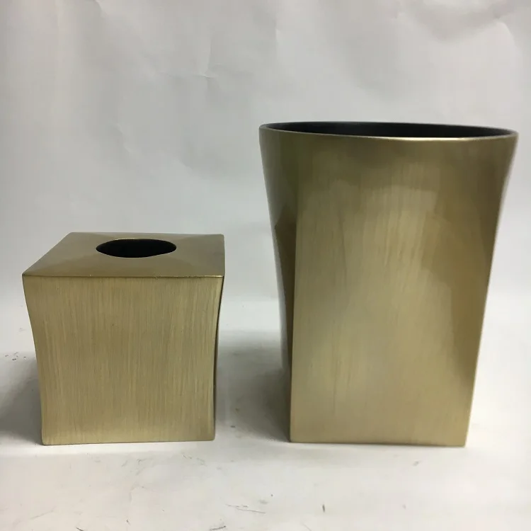 Hotsell Gold Elegant Hotel Square Resin Tissue Paper Box