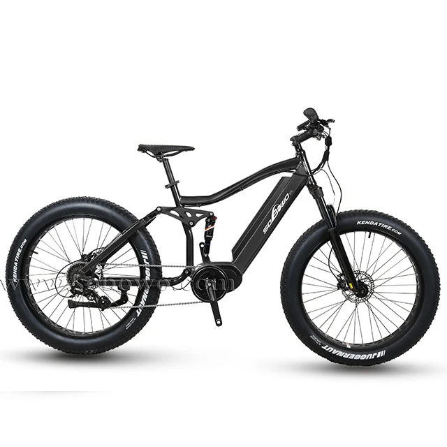 36V 250W Bafang Crank Mid Drive Electric Motorized Bike With Fat Tire