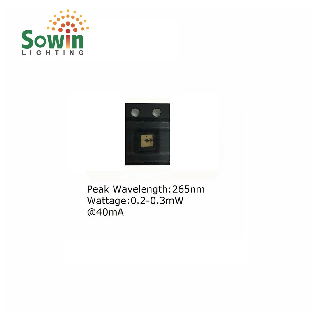 
UV LED Diode 265nm UVC LED SMD 3535 260nm 270nm Chip Ultra Violet light beads UV led diode deep uv for light 