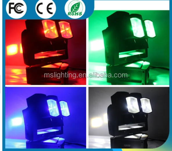 Disco DJ Double Wheel 8x12w RGBW 4 in 1 Full Color LED Double Rotating Wheel Beam Moving Head Light