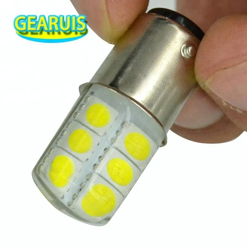 P21/5W S25 1157 Silicone BAY15D 12 SMD 5050 LED 2W Cold White 8000K Auto Car Brake Lights parking lights bulb lamp 12V