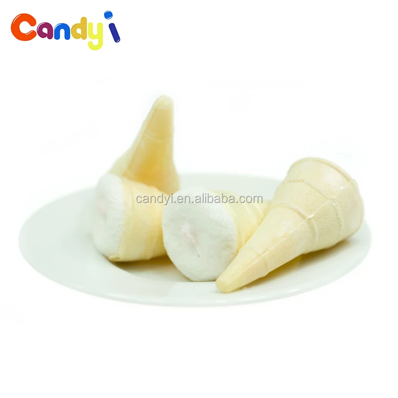 Multi-colored Ice cream shaped fruit jam fillings confectionery marshmallow candy