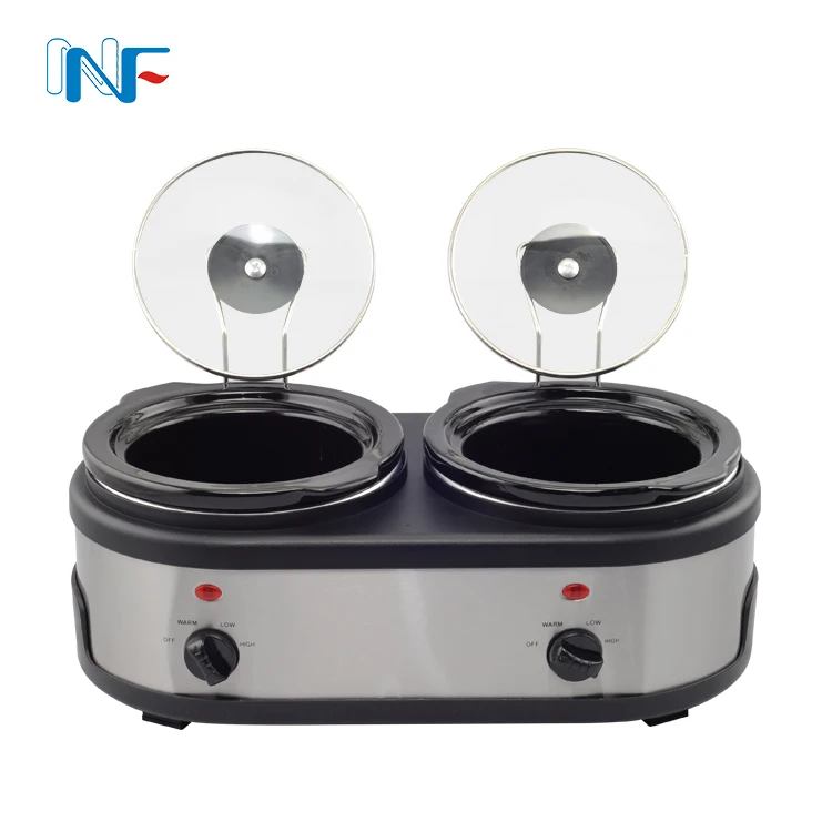 Professional Commercial Individually Heat Controlled Triple Buffet Warmer Slow Cooker