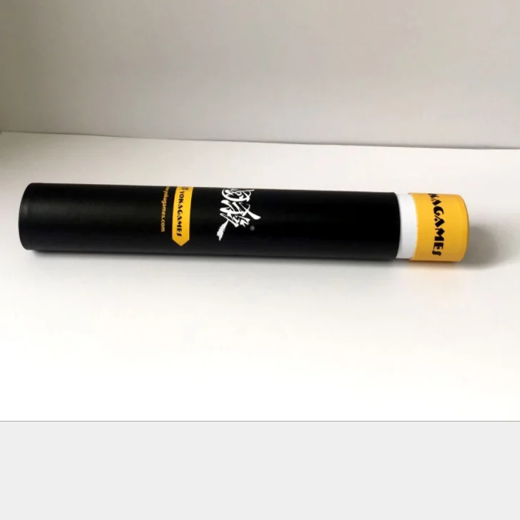 
Eco-friendly Custom printed kraft packaging black paper poster mailing tube with end caps 