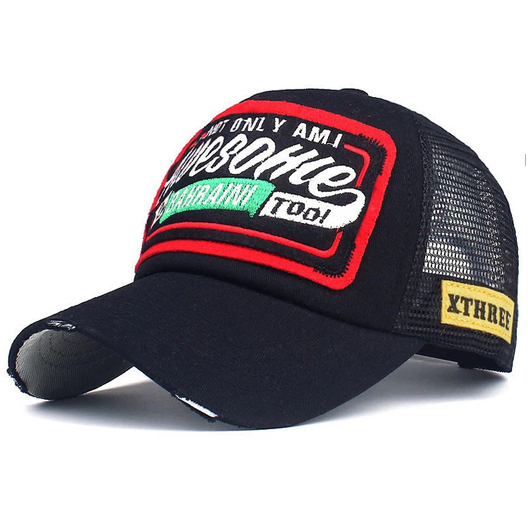 Wholesale 5 Panel Promotional Vintage Mesh Hat High Quality Fashion Custom Trucker Hat