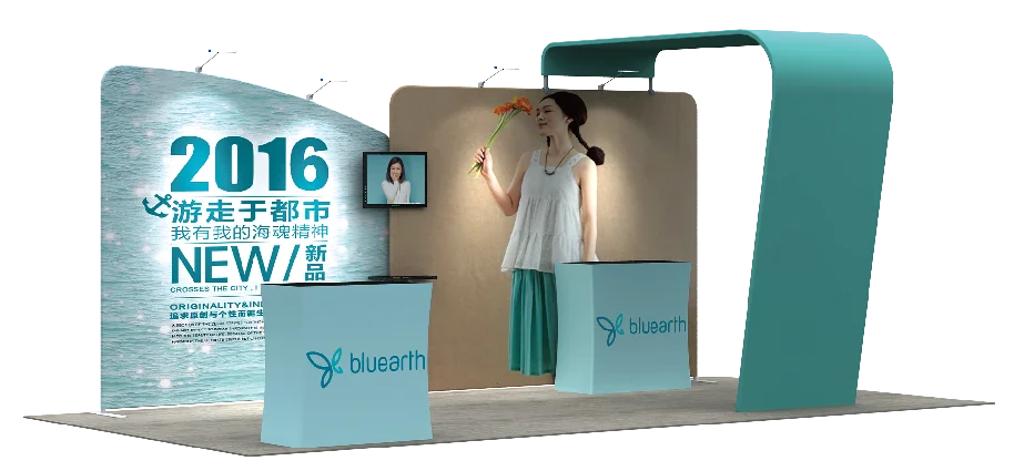 Trade show portable 6x3 exhibition booth display backdrop stand