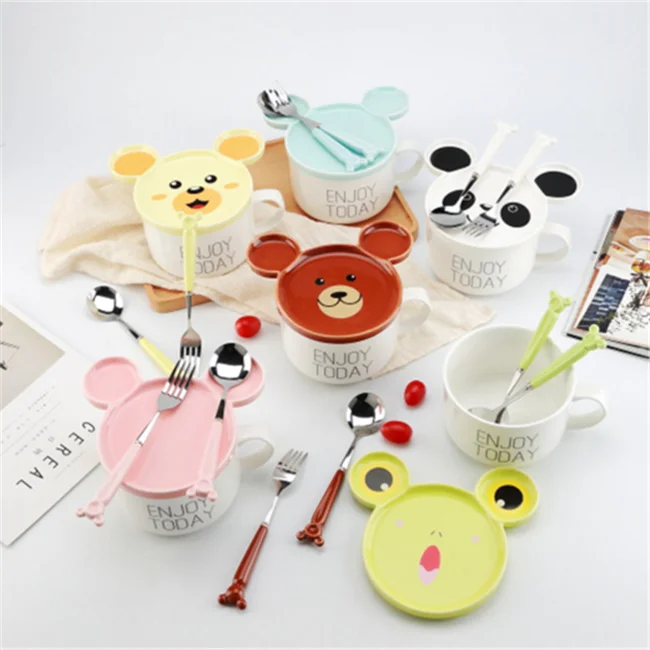 ceramic bowl with cover cheap porcelain salad bowl high quality best selling soup bowl with handle