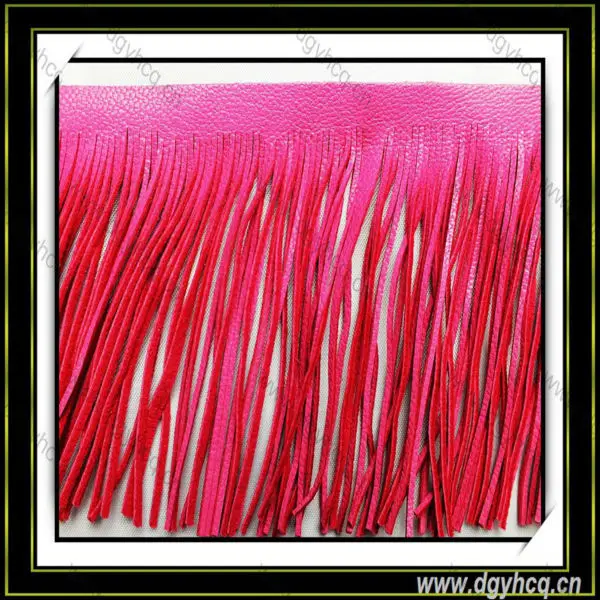 Customized mini tassel fringe colorful faux leather tassel synthetic leather tassel for handbag garment decoration