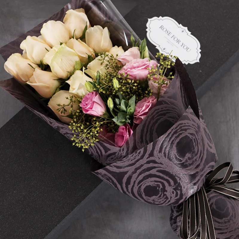 
Fiber Texture Floral Wraps Flower Shop Pure Color Luxury Wrapping Paper 