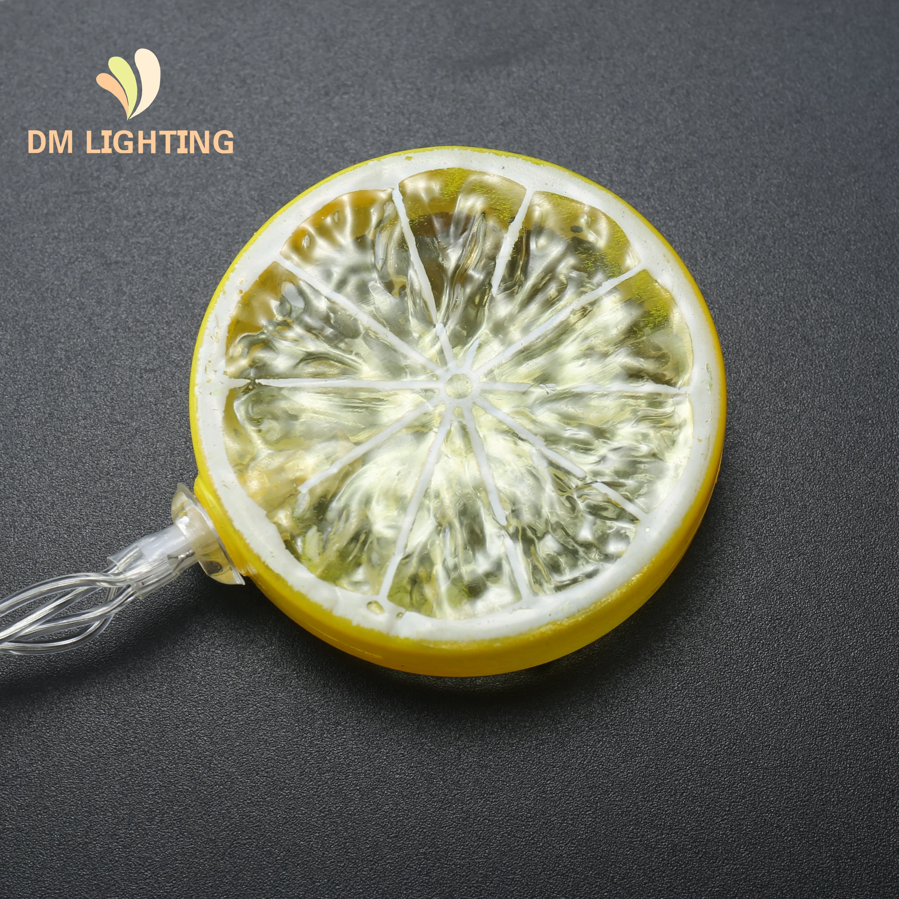 wholesale battery operated Lemon Led fairy string lights for room wedding christmas decoration