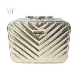 leather makeup cosmetic brush case,make up bag case with mirror