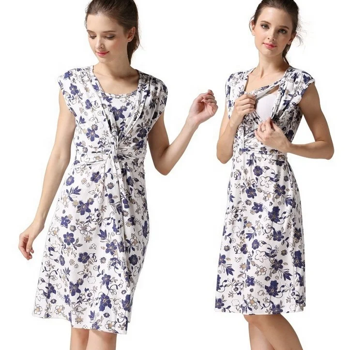 
Shenzhen wholesale pregnant mother breastfeeding clothes dress summer sexy ladies maternity nursing clothes clothing dresses 