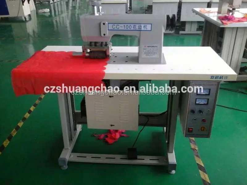 Ultrasonic lace edge scarf making machine
