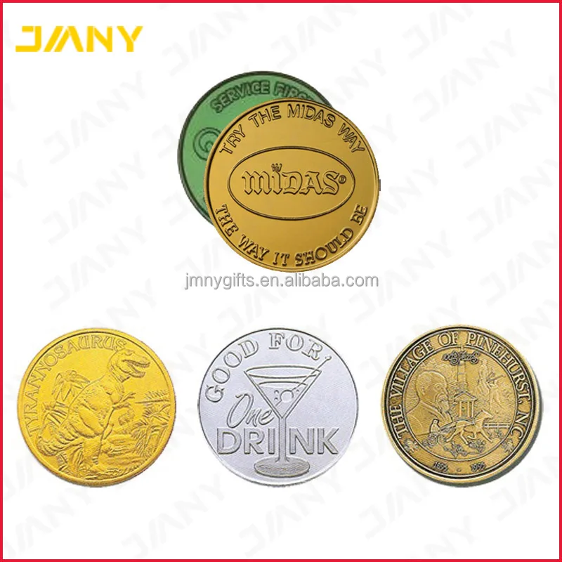 Metal Crafts Colored Aluminum Anodizing Cheap Custom Token Coins