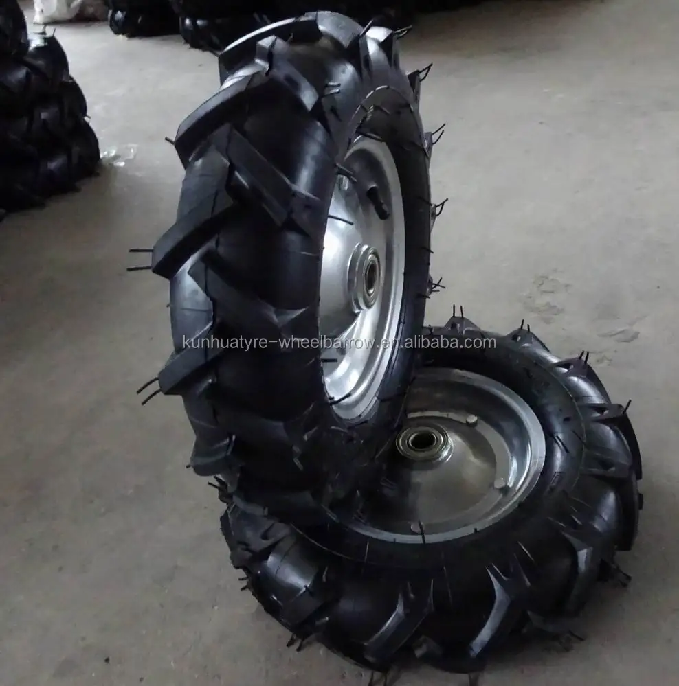 high quality competitive price agricultural pattern 4.00-8 rubber wheels for wheel barrow