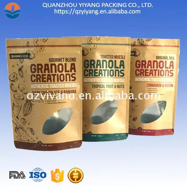 Kraft paper foil lined 100g 200g 500g 1kg coffee bag