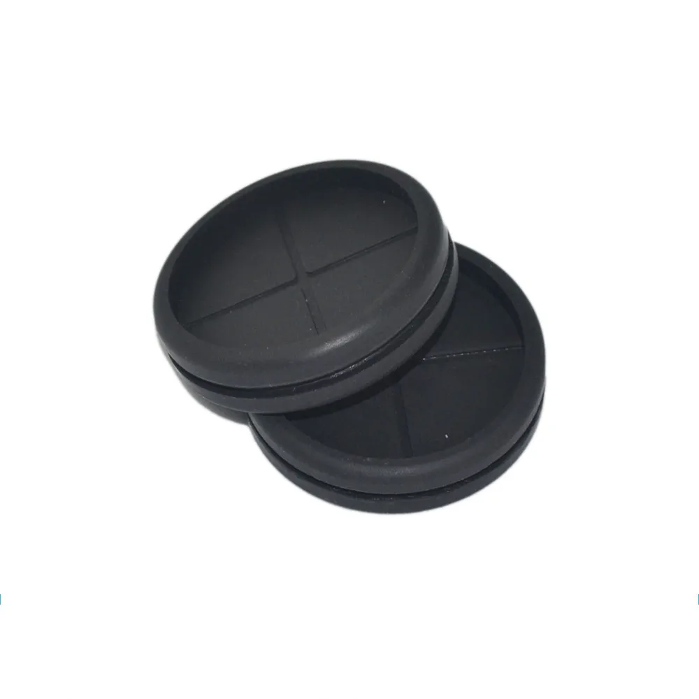 Custom molded silicone rubber grommet stopper with hole