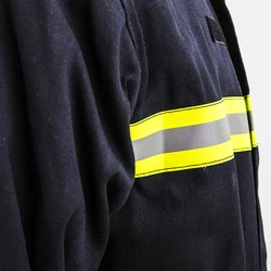 EN469 Aramid Fabric Flame Resistant Firefighter Uniform with Reflective Stripe