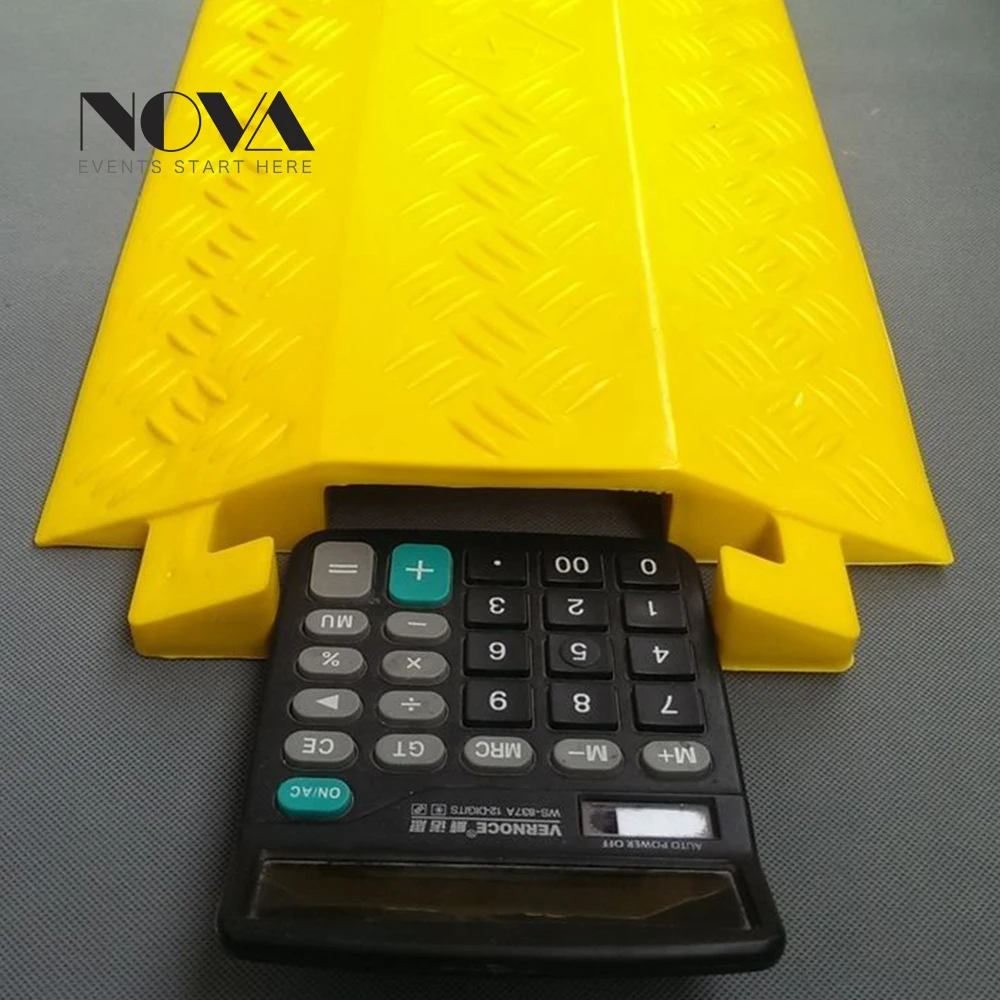 2021 new 1 Channel Yellow Rubber Cable Defender Cable Tray Cable Protector