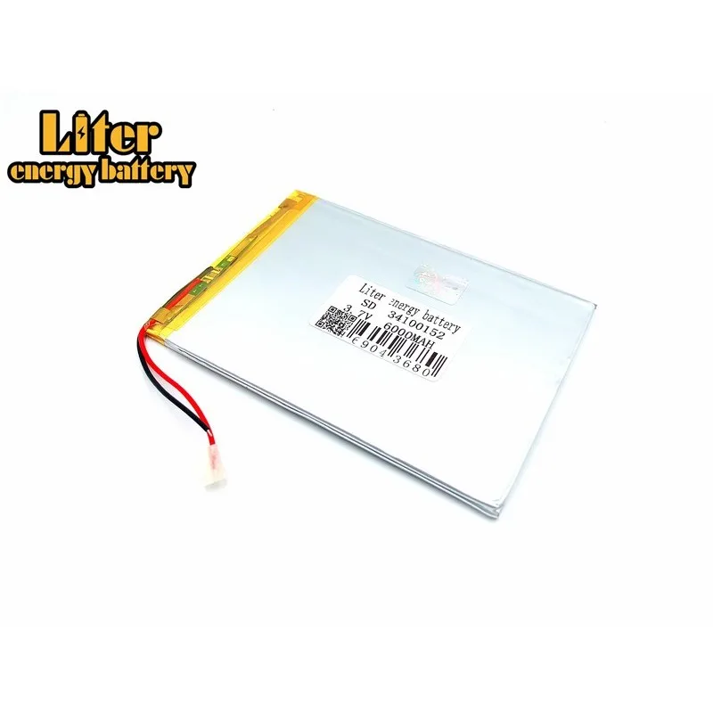 Полимерный литий-ионный аккумулятор 3,7 в 34100152 35100150 6000 мА/ч, могут быть выполнены по индивидуальному заказу оптовая продажа CE FCC, аддитивного цветового пространства (по ограничению на использование опасных материалов в производстве безопасност