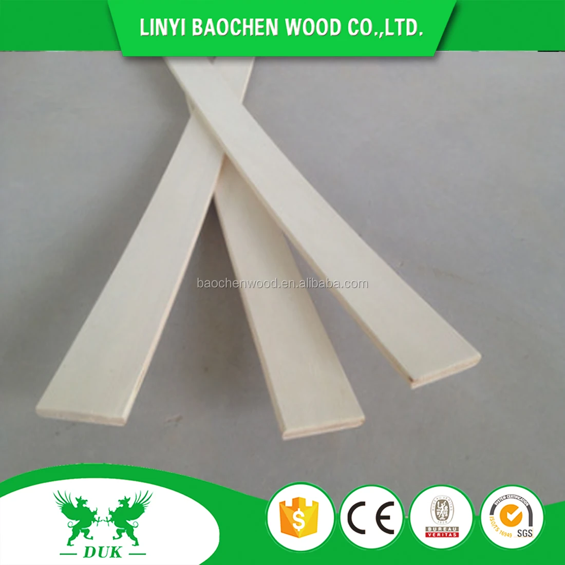Factory Direct Sale Bleached Poplar Curved LVL Bed Slats/ Flat Poplar LVL For Bed Slats