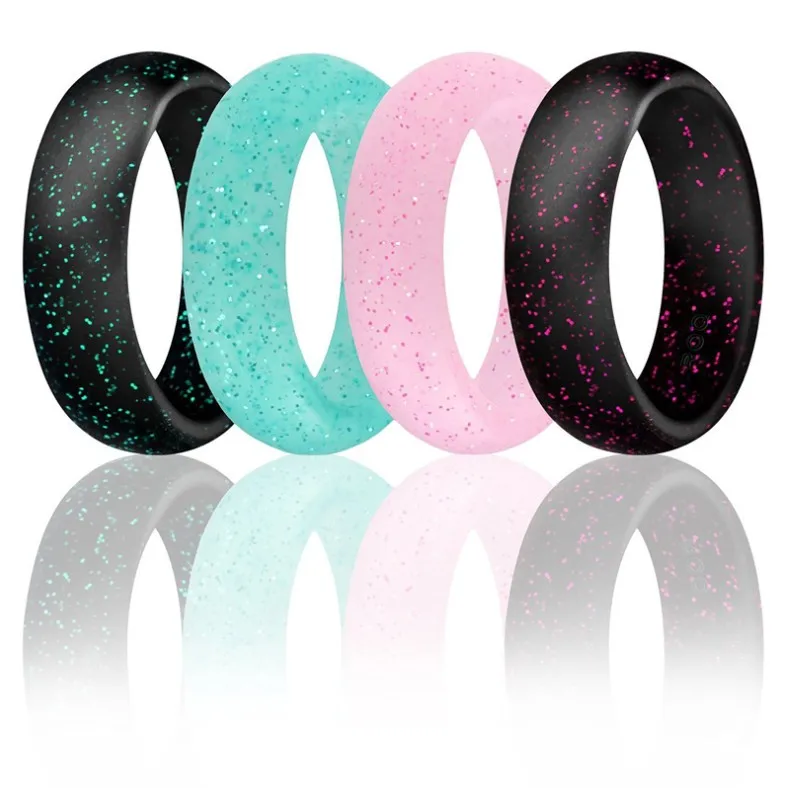 Fashion silicone wedding ring for women