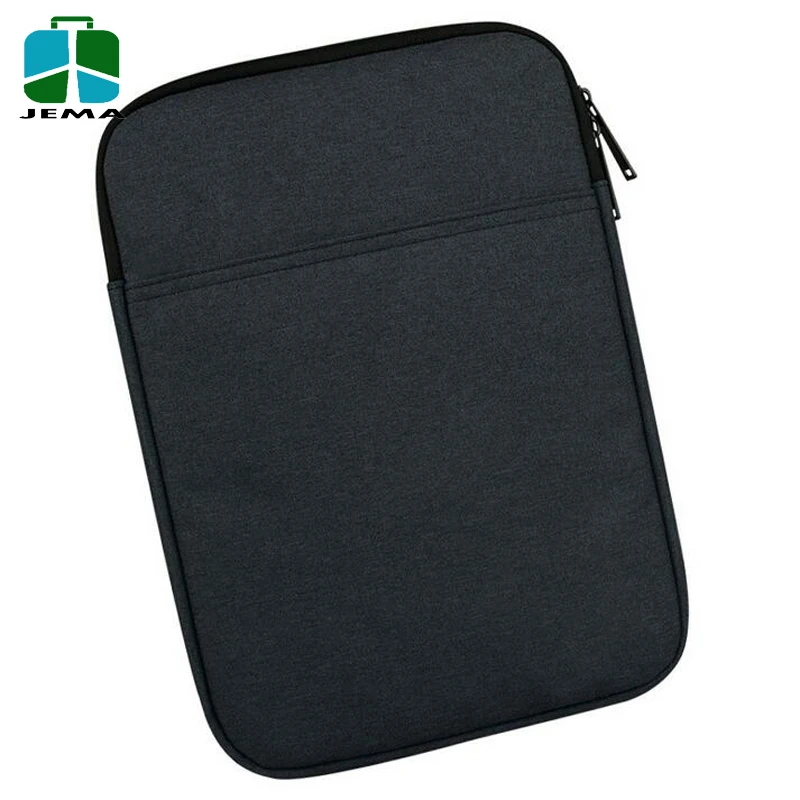 Plain gray durable polyester 8 to 10 inches laptop sleeve tablet protector wholesale
